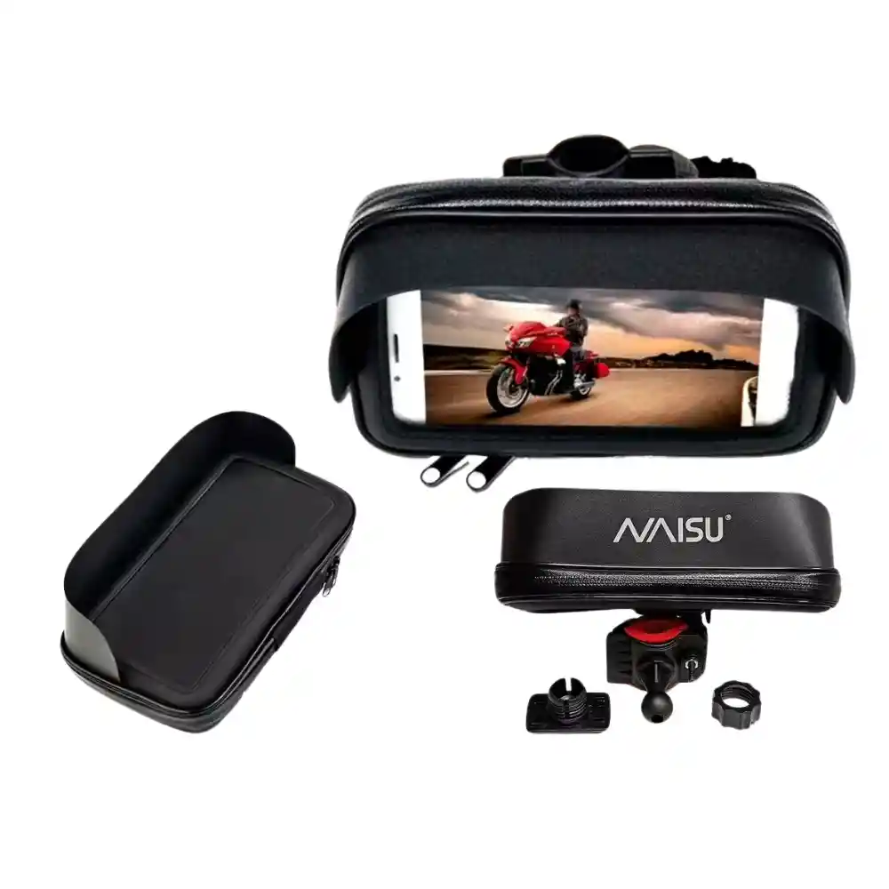 Soporte Estuche Holder Porta Celular Moto Para Manubrio Naisu Nsh-12