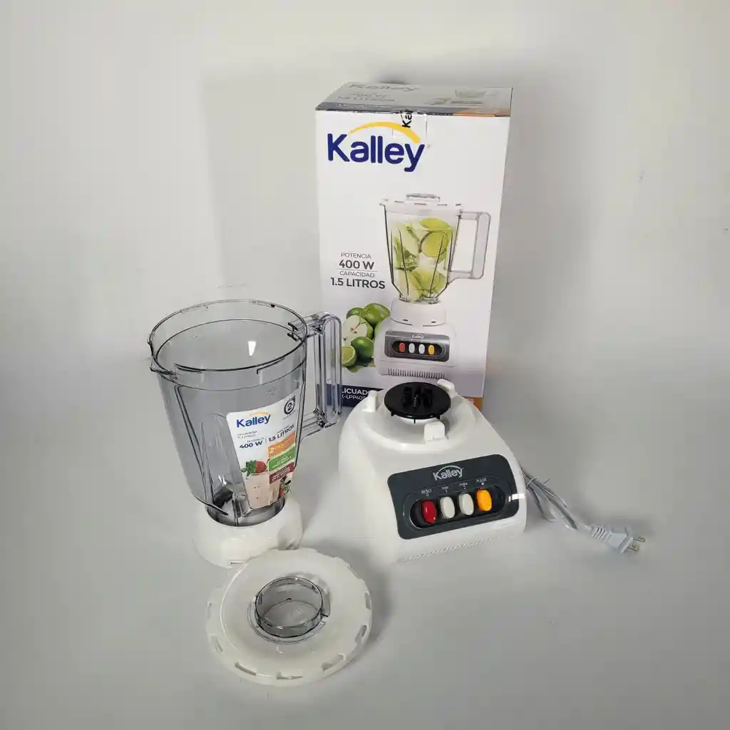 Licuadora Kalley 400w 1.5 Litros Vaso Acrilico
