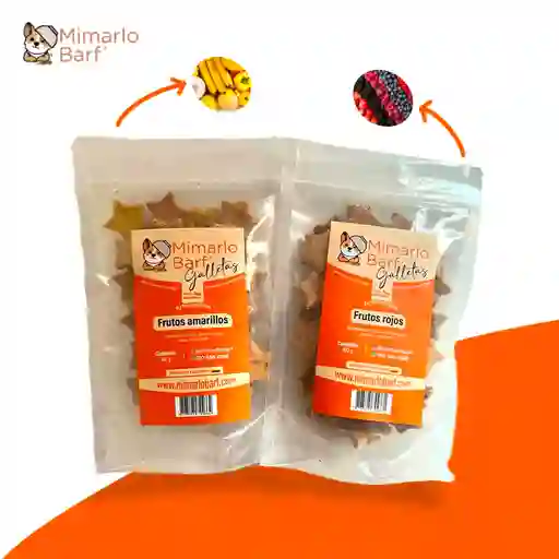 Kit Galletas Frutales X 2 Para Perros