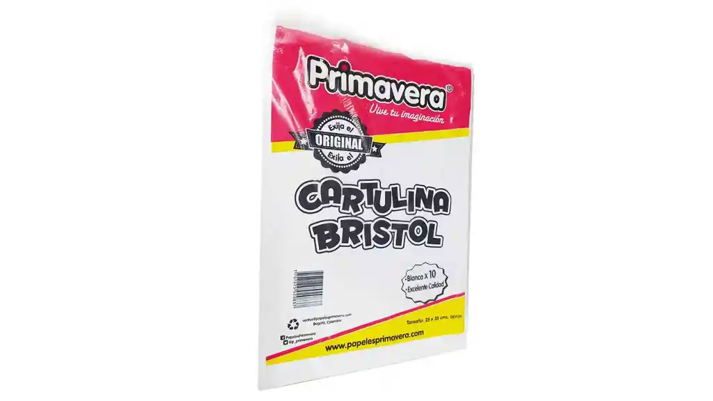 Cartulina Bristol Blanca 1/8 Paquete X10 Primavera