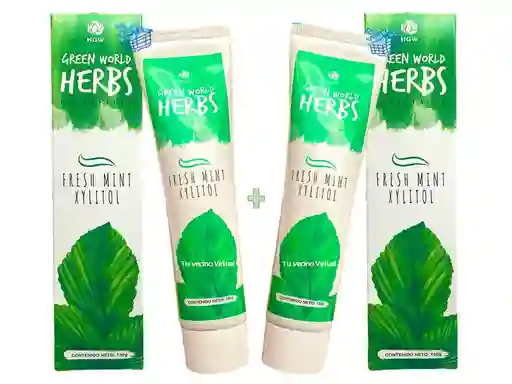 2 Crema Dental Natural Herbal Hgw