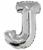 Globo Metalizado 16 Pulgadas Letra J Plateado