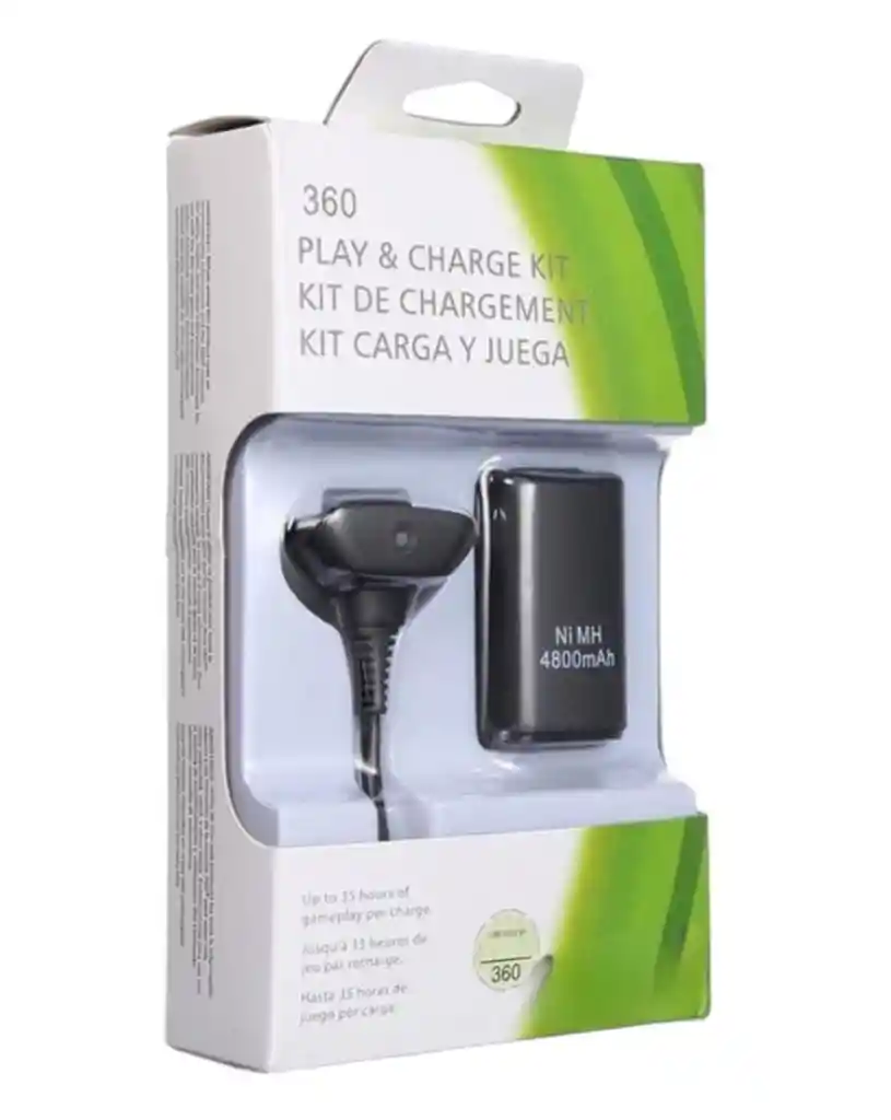 Kit Carga Y Juega Xbox 360 Batería + Cable