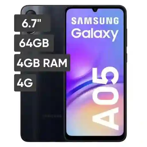 Celular Samsung Galaxy A05 64gb 4ram 4g Negro