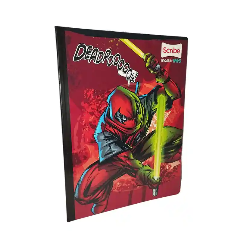 Cuaderno Cosido Sticker 100 Hojas Lineas Dead Pool