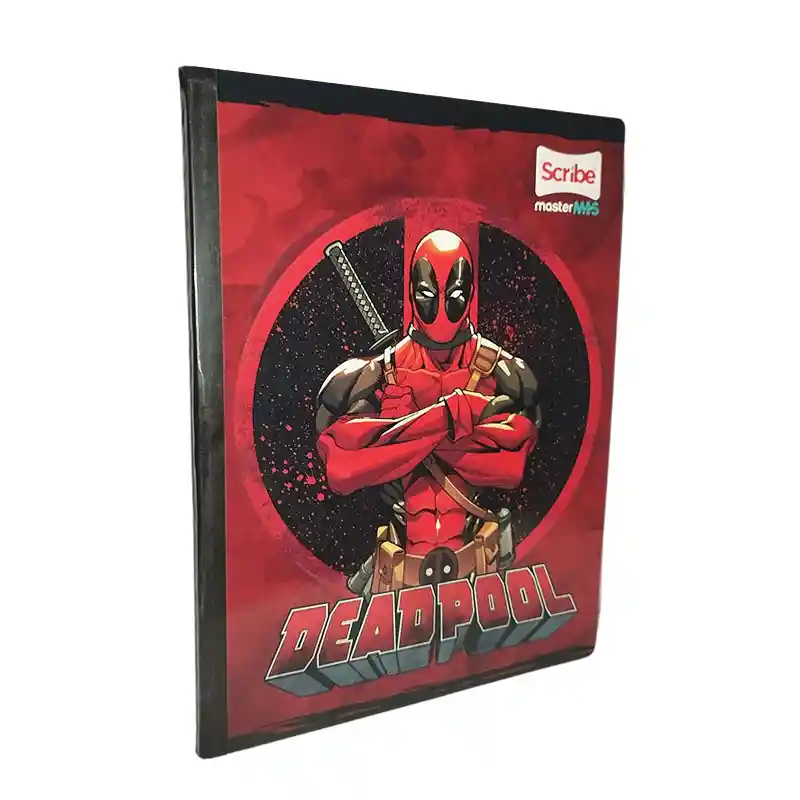 Cuaderno Cosido Sticker 100 Hojas Lineas Dead Pool