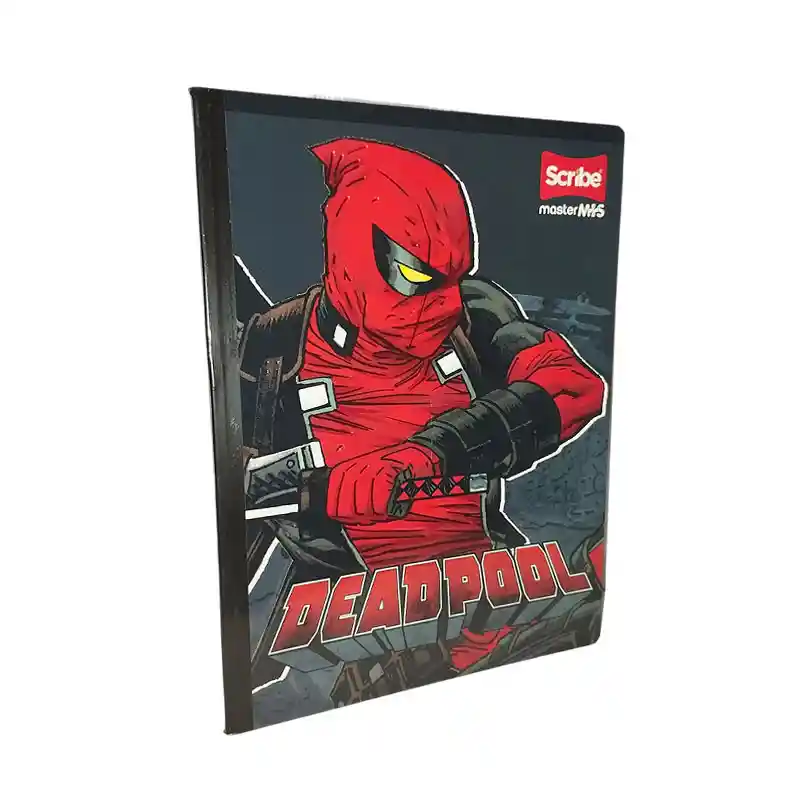 Cuaderno Cosido Sticker 100 Hojas Lineas Dead Pool