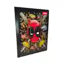 Cuaderno Cosido Sticker 50 Hojas Cuadriculado Dead Pool