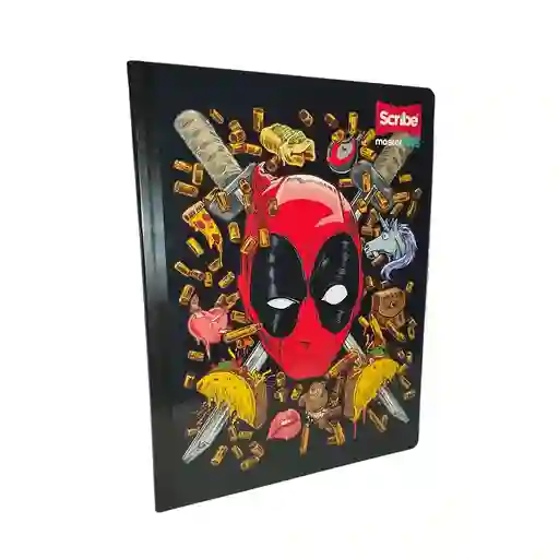 Cuaderno Cosido Sticker 50 Hojas Cuadriculado Dead Pool