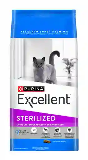 Alimento Seco Purina Excellent Arroz Y Pollo Sterilized Para Gatos 1kg