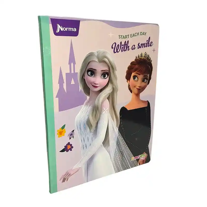 Cuaderno Frozen Cosido Sticker 100 Hojas Cuadriculado