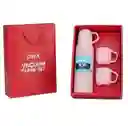 Termo Vacuum Flask 3 Tazas Portátil Y Resistente