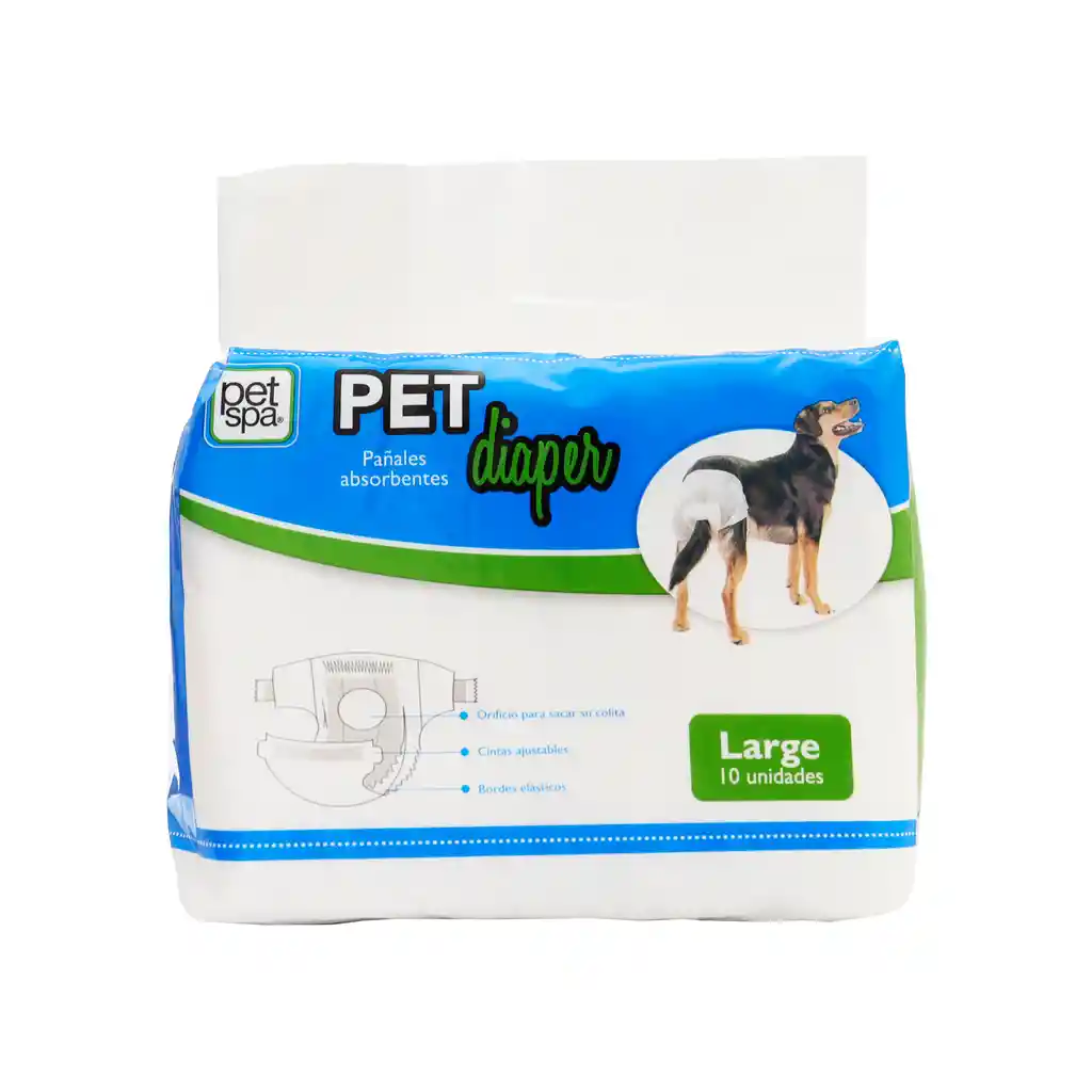 Panal Pet Diaper (l) X 10 Und