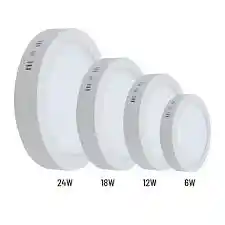 Panel Led 24w Redondo Sobreponer