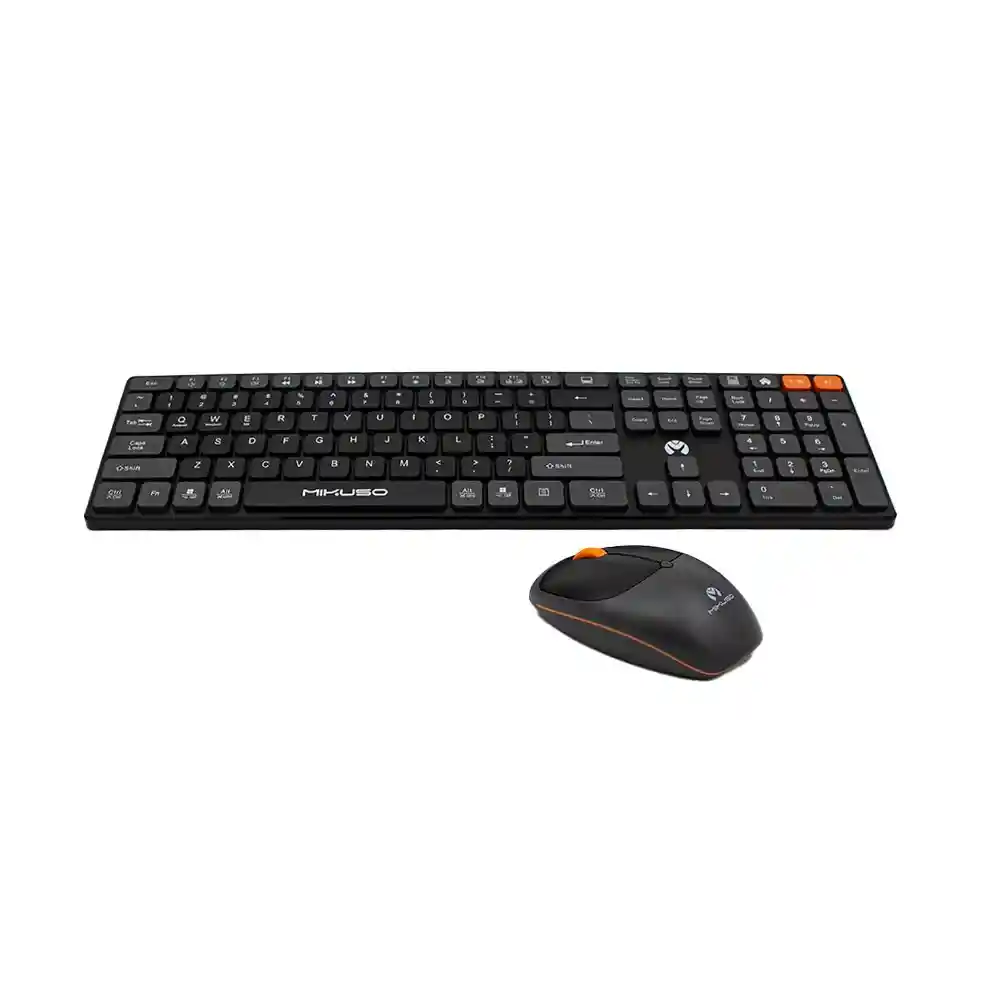 Combo Teclado Y Mouse Mikuso Ergonomico Inalambrico 2 En 1 Bluetooth Y Receptor Kb-c023