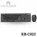Combo Teclado Y Mouse Mikuso Ergonomico Inalambrico 2 En 1 Bluetooth Y Receptor Kb-c023
