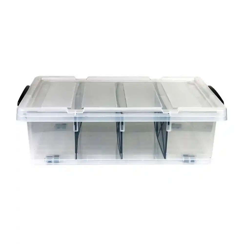 Caja 4 Divisiones 57x38x16cm Translucido 25 Lt Plastica