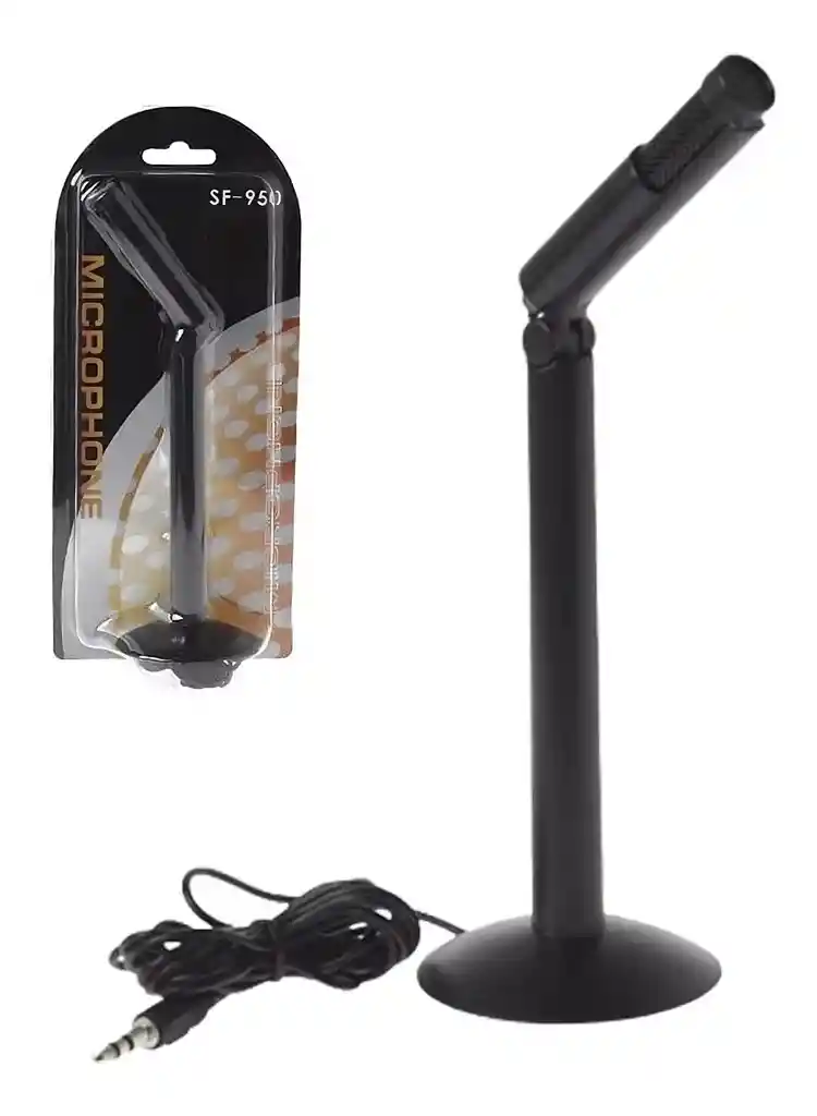 Micrófono Sf-950 Condensador Omnidireccional // Plug 3.5mm 2 Metros