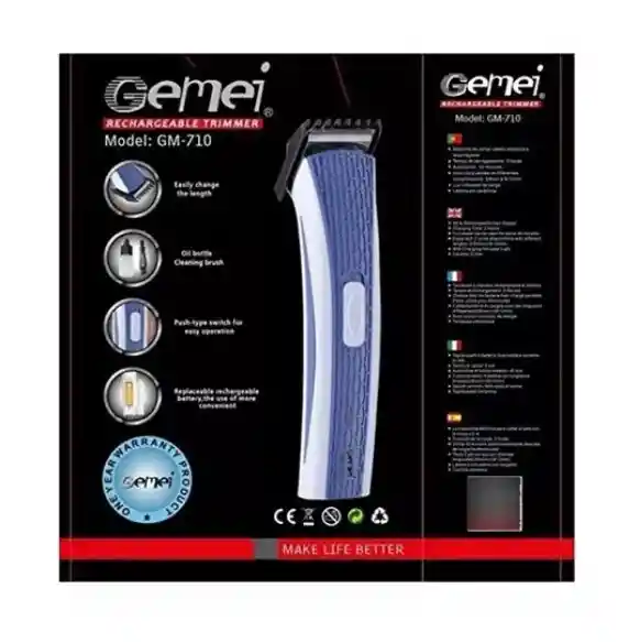 Afeitadora Gemei Gm710 Gris