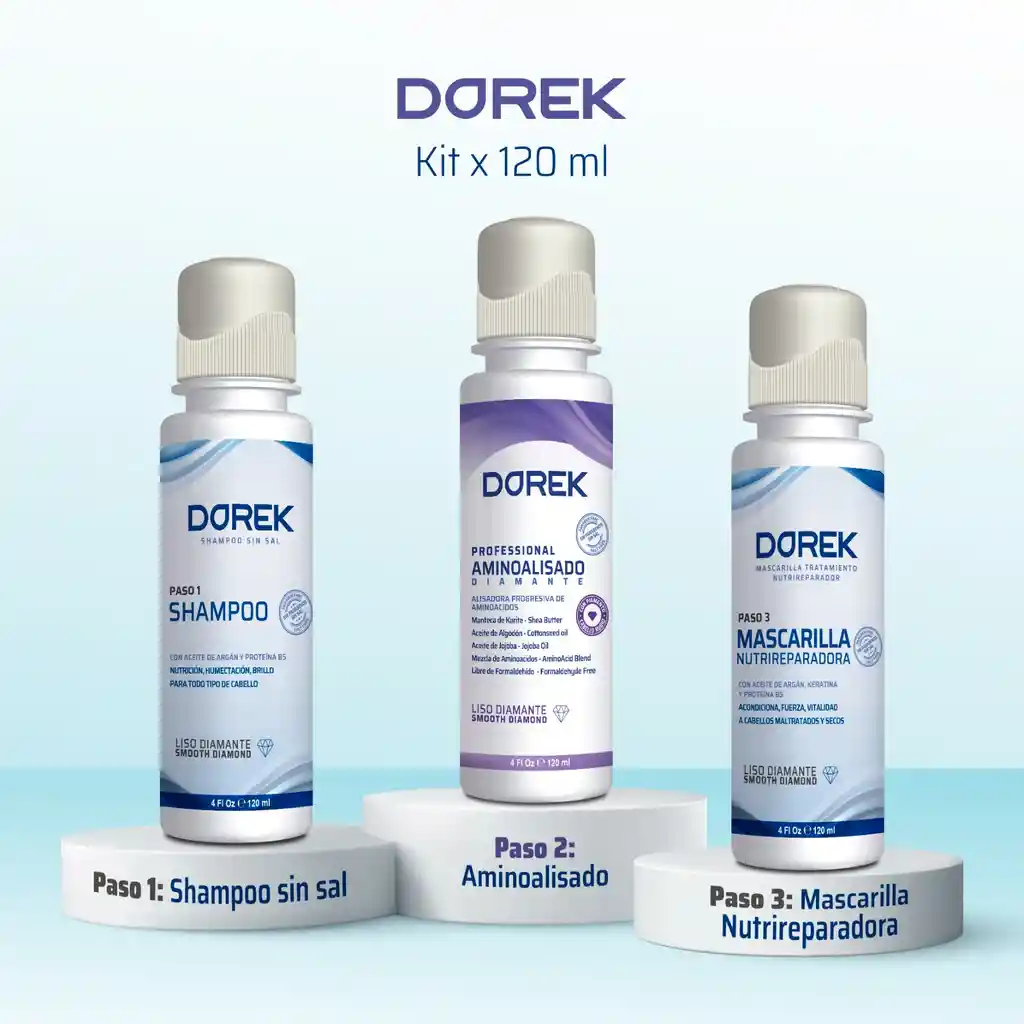 Kit Aminoalisado Diamante Con Pigmento 3 Pasos X 120ml