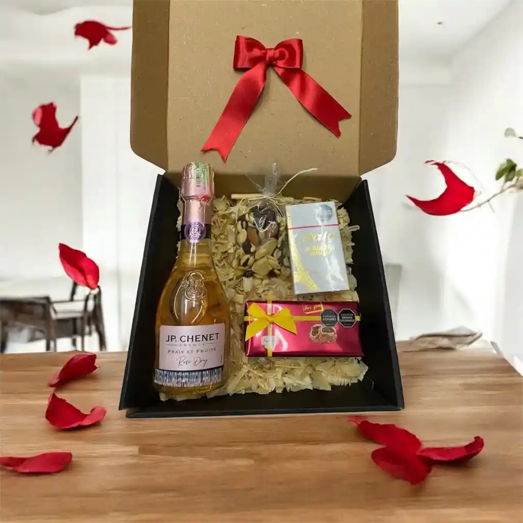 Detalle Ancheta San Valentin Caja Festiva Chic - Detalle Que Enamora