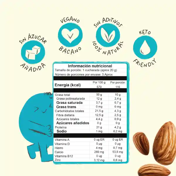 Esparcible De Almendra 100 Gr Doypack - Kremsi