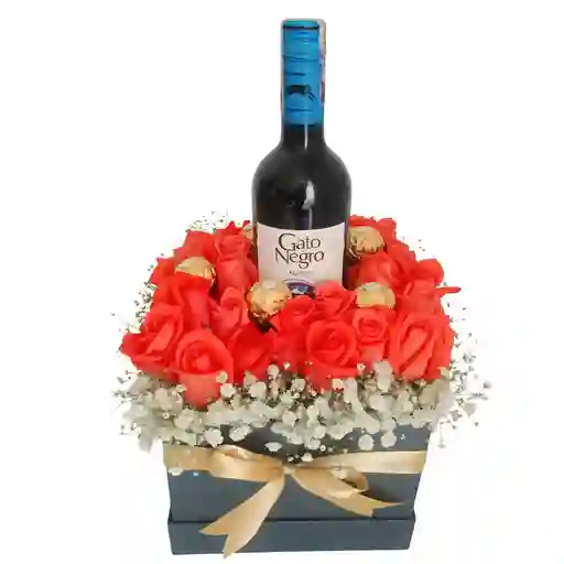 Caja Salmón Con Chocolate Y Vino