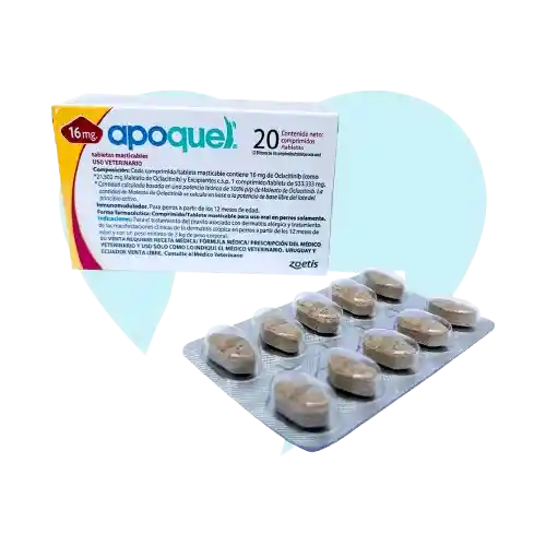 Apoquel 16 Mg 20 Tabletas Masticables