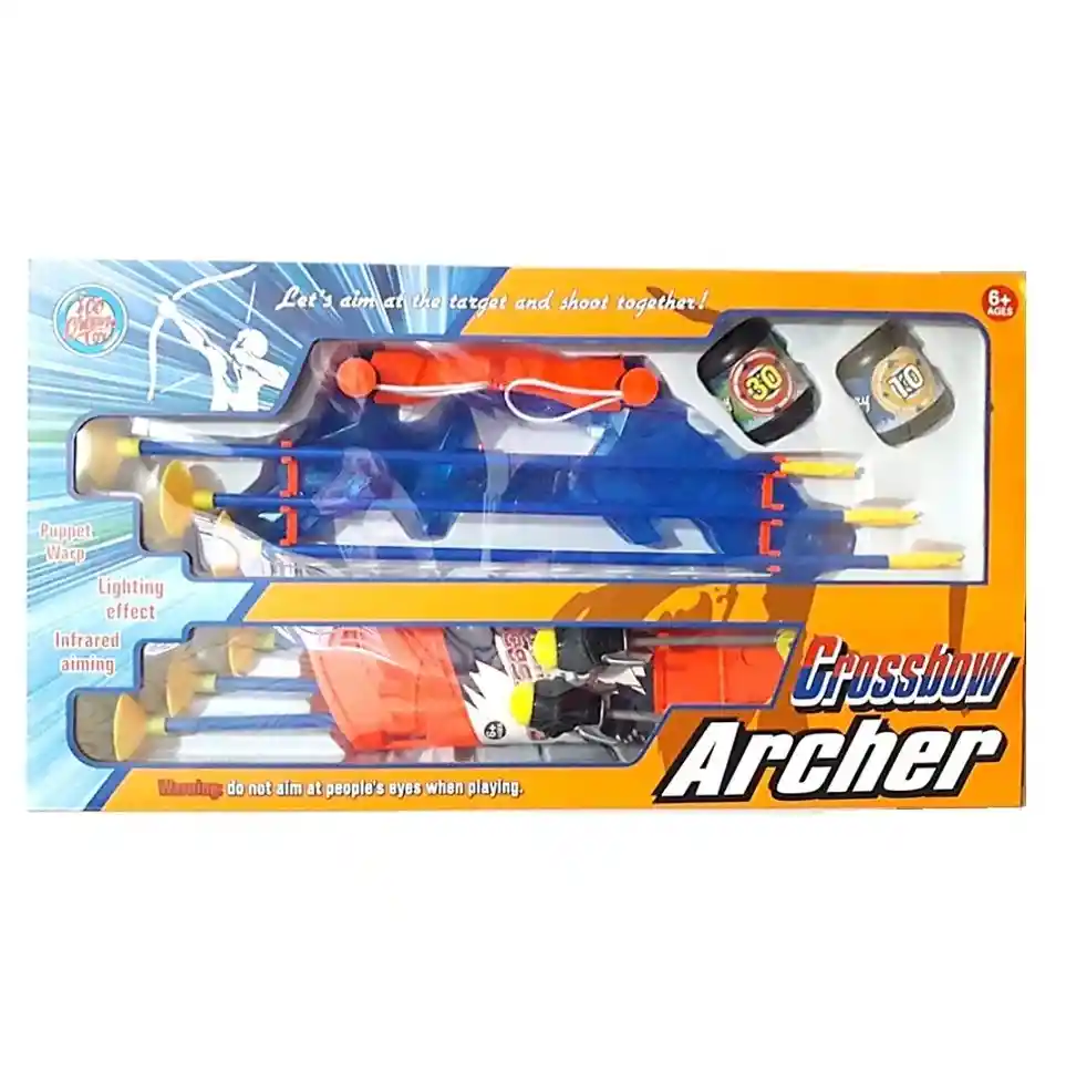 Juguete Arco Para Niño Efecto Luz Infrarojo Tiro Al Blanco Ref 218-4d