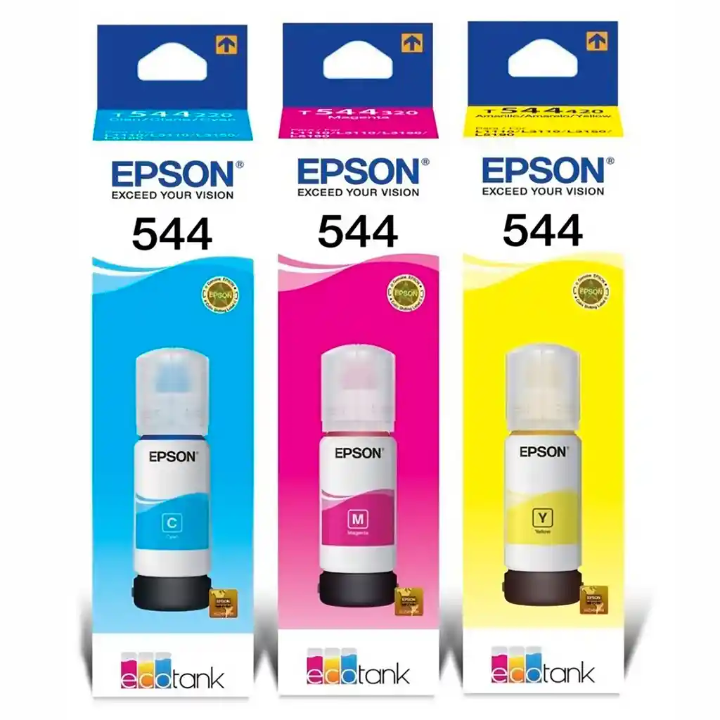 Tintas Epson 544 Para Impresora L3110 L3115 L3150 Kit X3