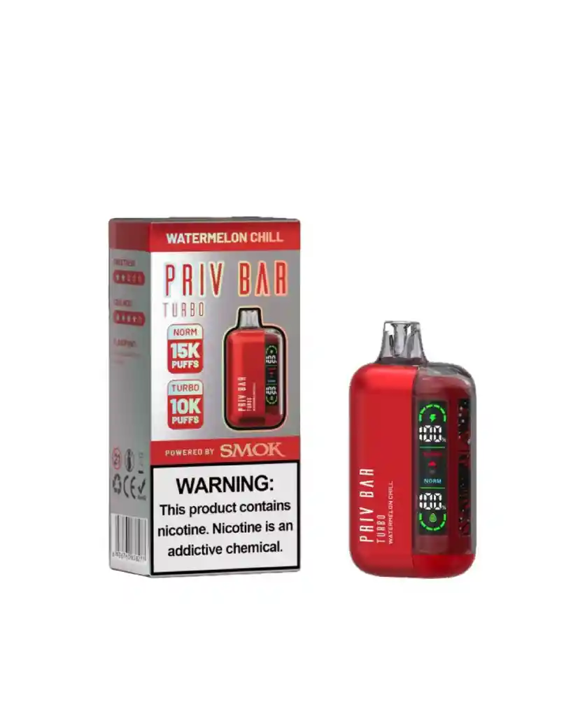 Vaporizador Priv Bar Turbo | 15000 Puffs | Sandía Fresca 5%