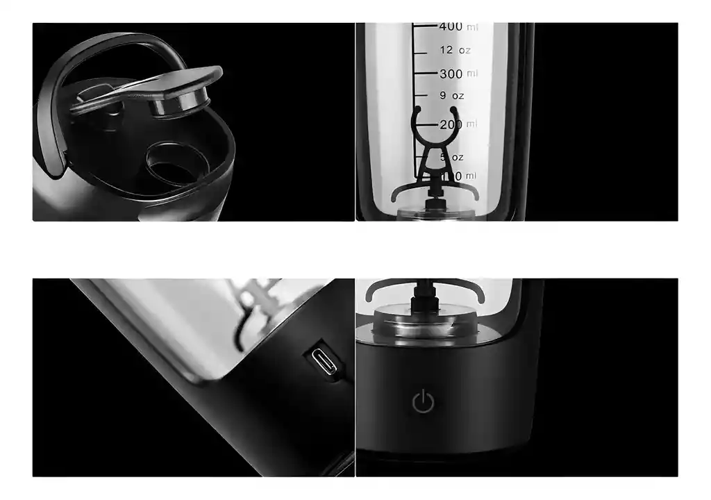 Mezclador Eléctrico De Proteína Botella Vaso Recargable