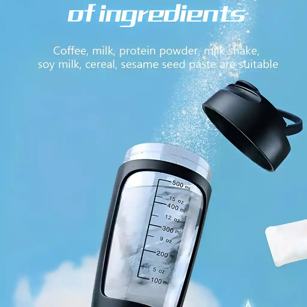 Mezclador Eléctrico De Proteína Botella Vaso Recargable
