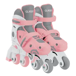 Patines En Linea 2 En 1 Rosado Ajustables Globber Para Niñas