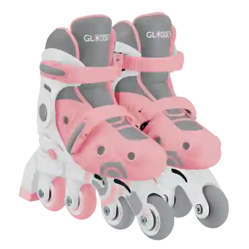 Patines En Linea 2 En 1 Rosado Ajustables Globber Para Niñas