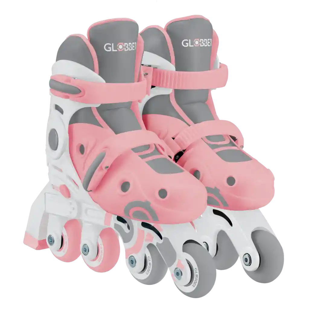 Patines En Linea 2 En 1 Rosado Ajustables Globber Para Niñas