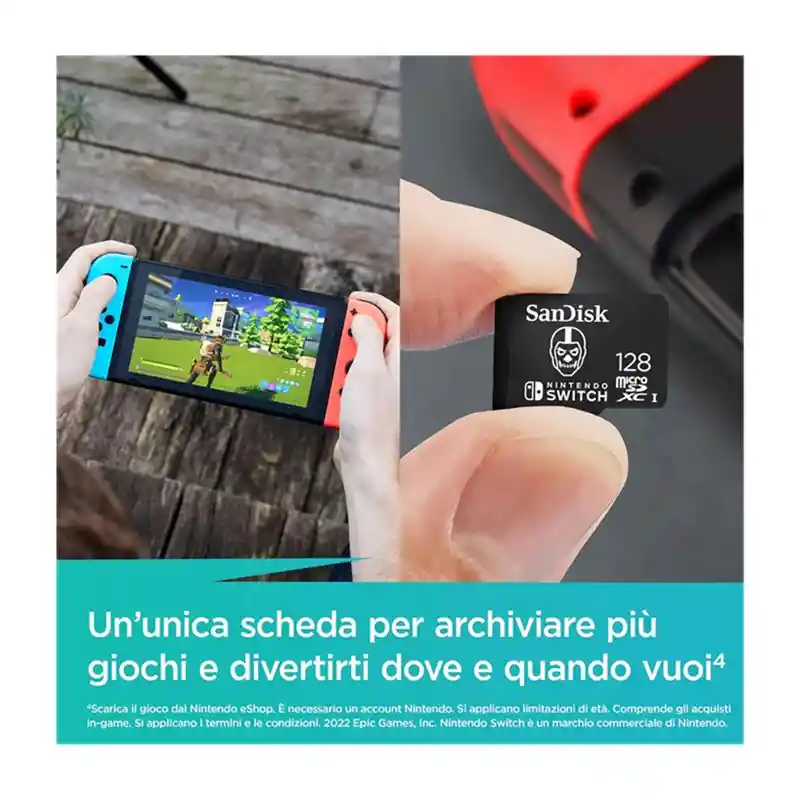 Memoria Sandisk 128 Gb Micro Sd Nintendo Switch Fortnite