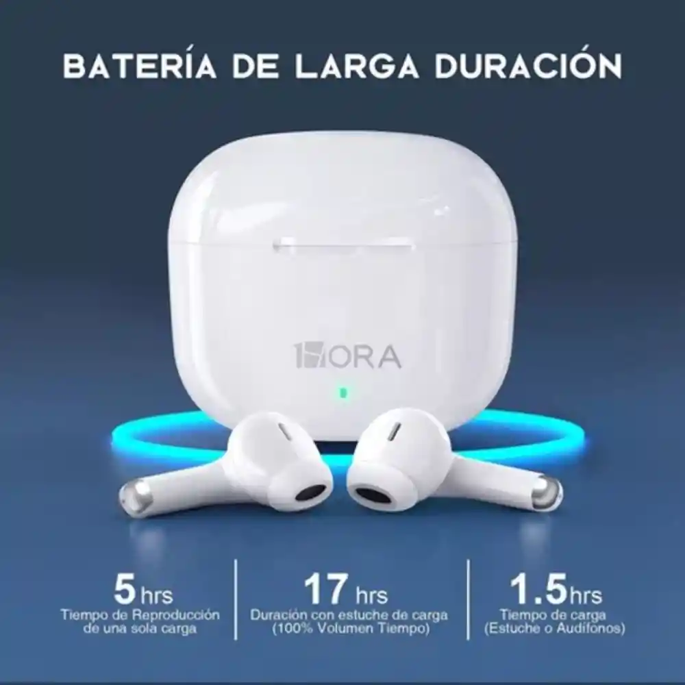 Audifonos Manos Libres Auriculares Inalambricos Bluetooth Aut203 Blanco