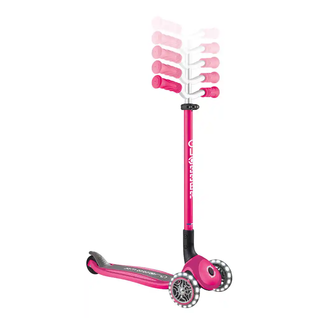 Patineta Master Lights Rosado Plegable Globber Para Niños