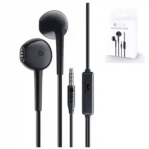Audifonos In Ear Alambrico Manos Libres 3.5mm 1hora Aut117 Negro