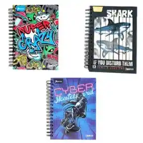 Cuaderno Pequeño 7 Materias Masculino Cuadriculado