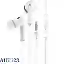 Audifonos In Ear Alambrico Manos Libres 3.5mm 1hora Aut123 Blanco