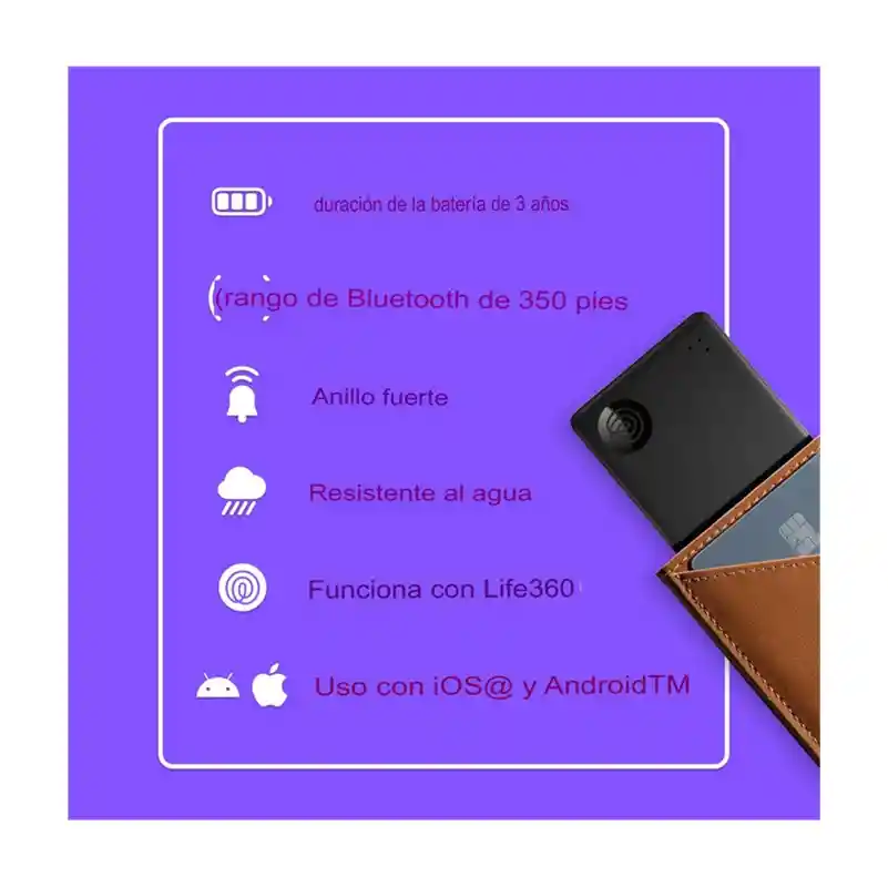 Tile Rastreador Bluetooth Life360 Slim 2024 Resistente Al Agua