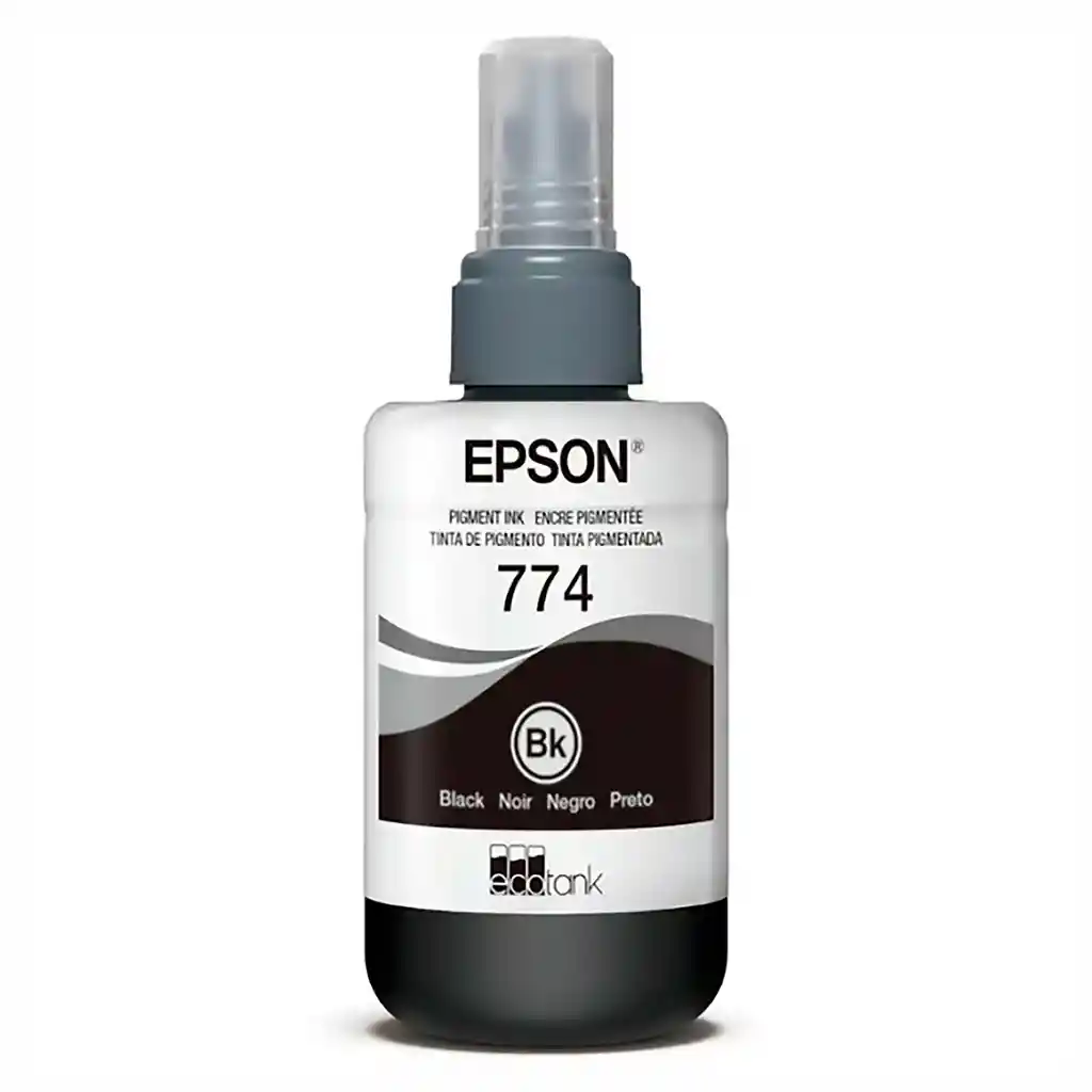 Epson Tinta 774 Negro Para Impresoras Epson L606 L655 L1455 M100 M200.