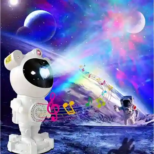 Proyector Astronauta Rgb Led Luces Galáxia Lampara De Mesa Con Bluetooth