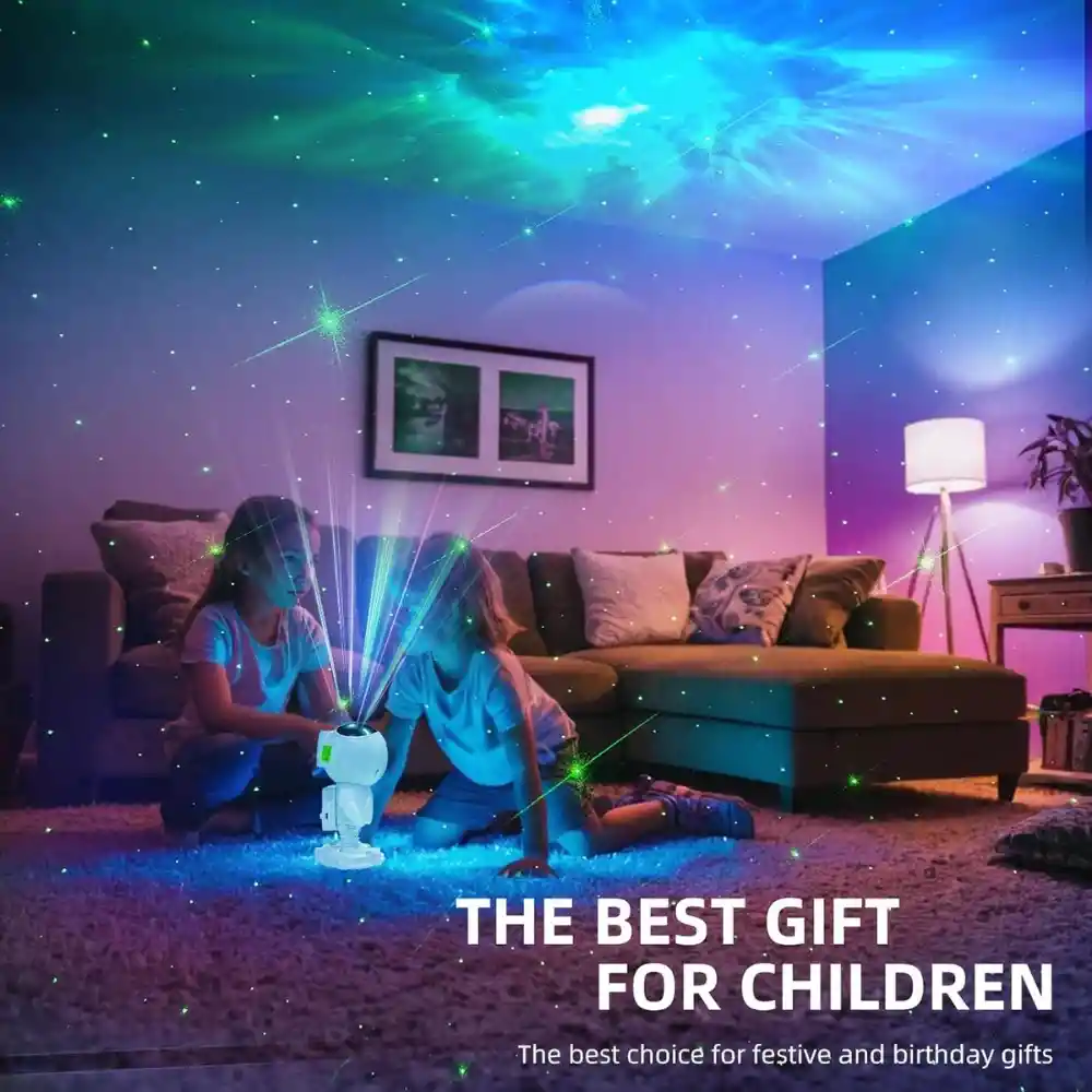 Proyector Astronauta Rgb Led Luces Galáxia Lampara De Mesa Con Bluetooth