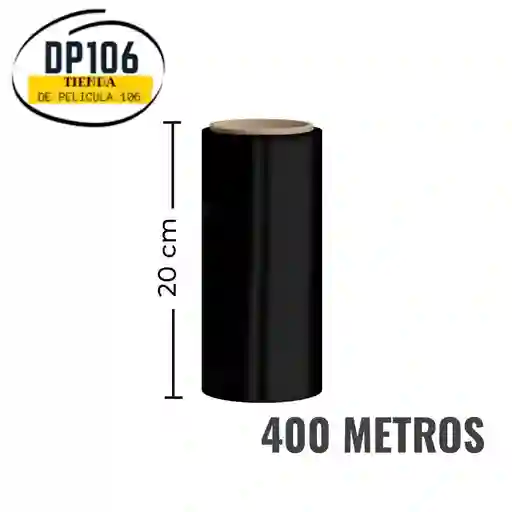 Vinipel Negro 20 Cms X 400 Mts / Stretch Film X 1 Und