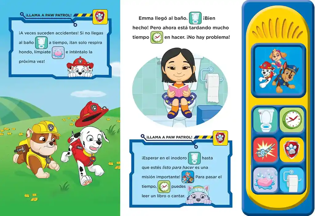 Libro Hora De Ir Al Baño Paw Patrol Sonidos Para Niños