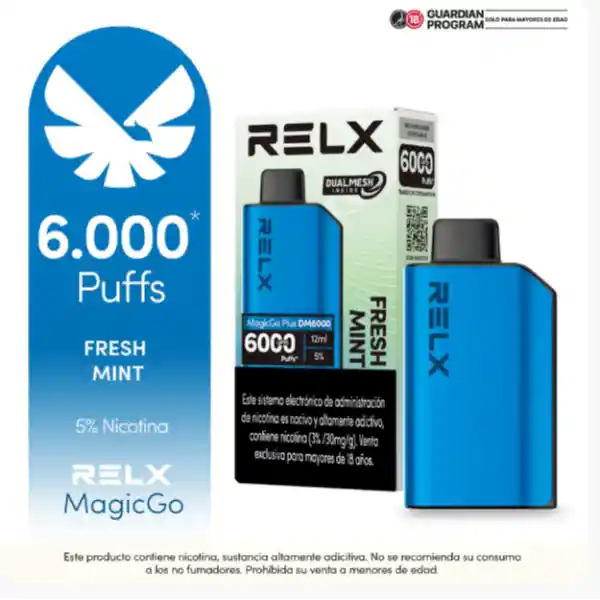 Relx Vape Magic Go Plus 6.000 Puff Cool Mint 5%