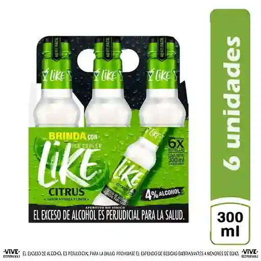 Like Aperitivo Citrus Sabor Vodka Y Limón 300ml X 6und